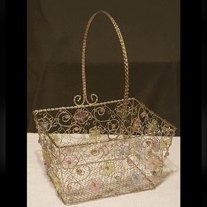 Silver Wire Square Basket NWOT **Host Pick **